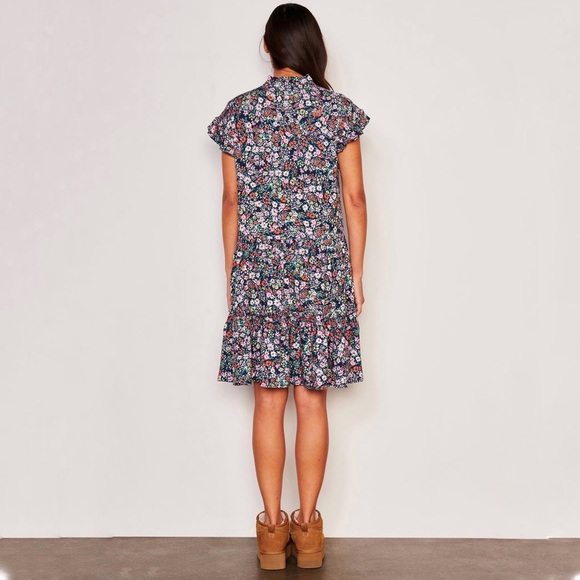 NWT Anthropologie Sundry Field Dress In Deep Navy Size Medium - Picture 10 of 15